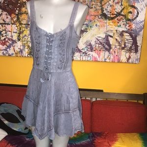 Fairy, hippie lace-up corset dress ☆